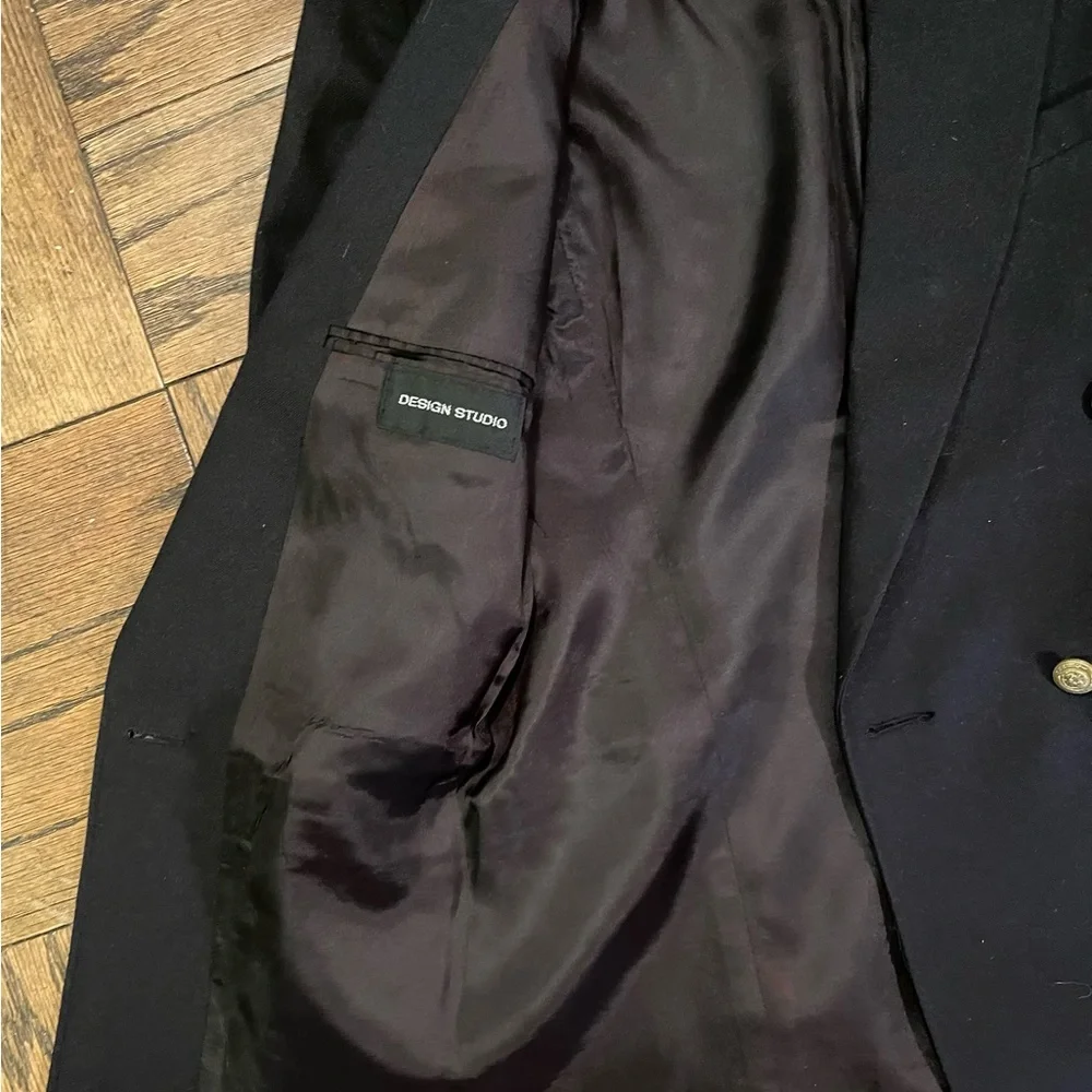 Black Double-Breasted Blazer -Design Studio, size 16 Reg - Picture 2 of 9